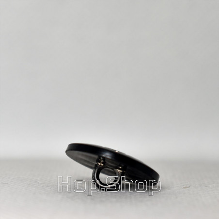 Black shank button with a silver pattern, 36 Ln | Hop.Shop