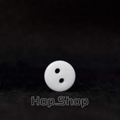 White glossy plastic shirt button 2
