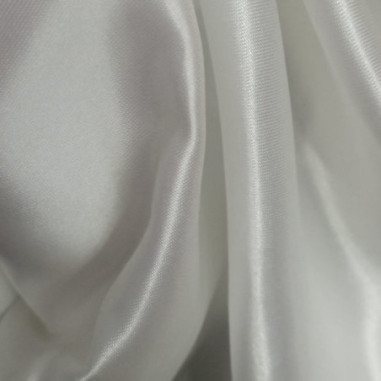 Satin fabric, white