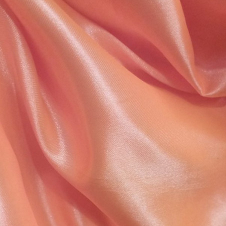 Тканина атлас, персиковий