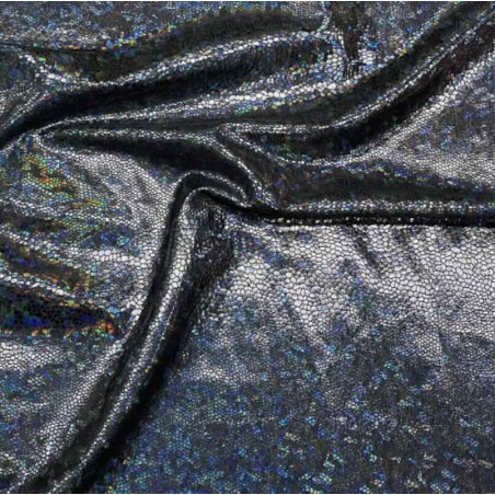 Hologram fabric, black