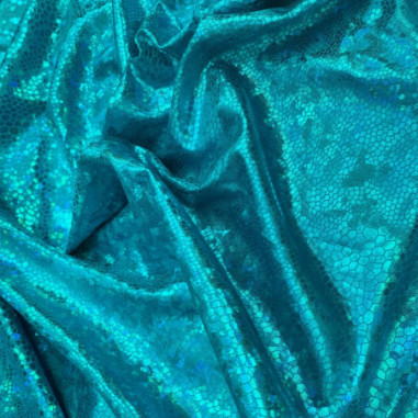 Hologram fabric, light blue