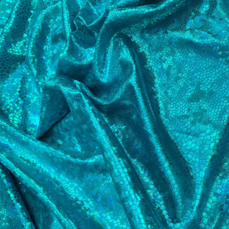 Hologram fabric, light blue